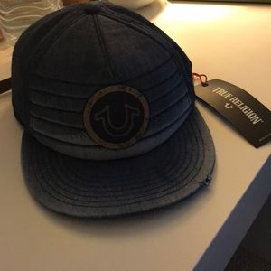 True Religion Moto Denim Baseball Cap NWT